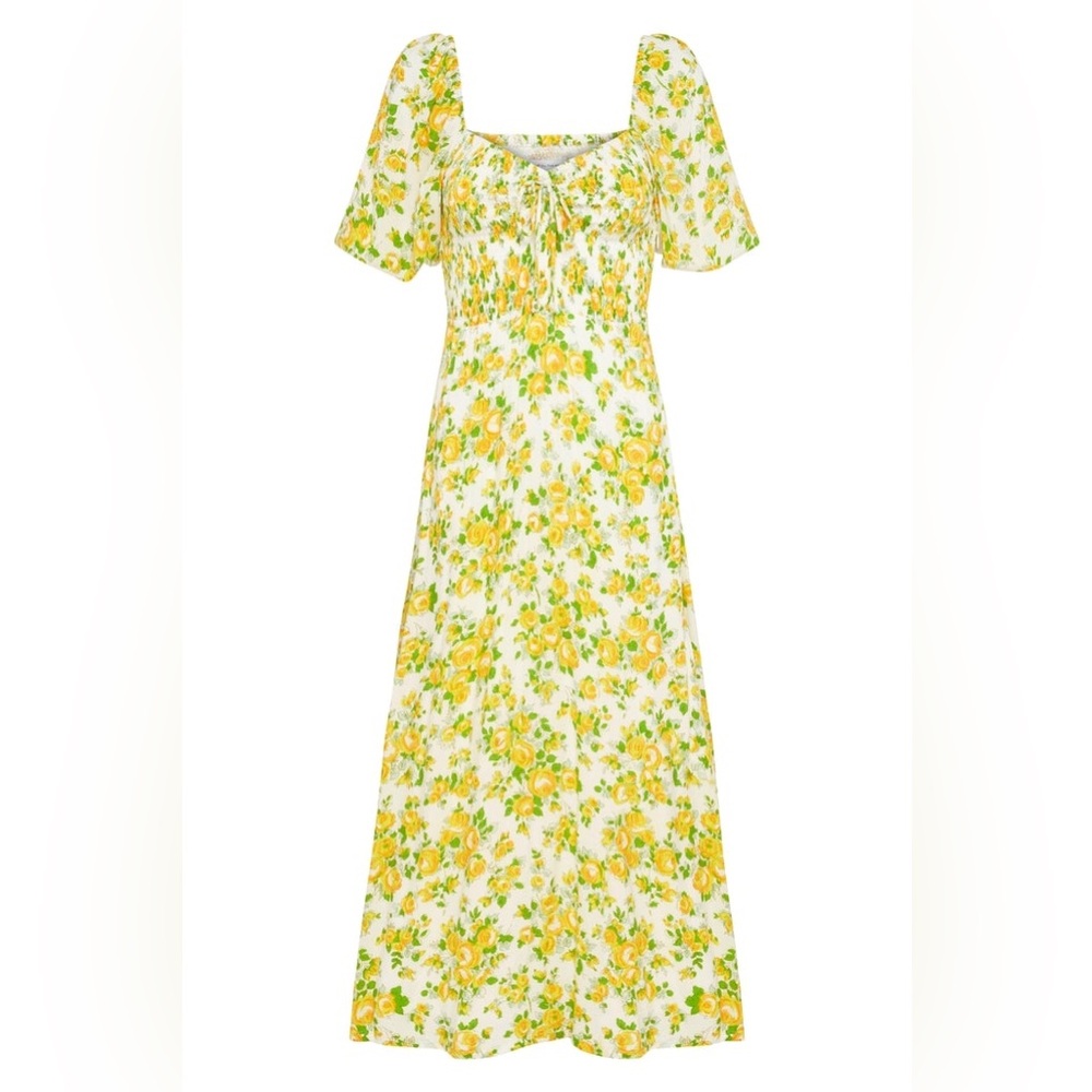 Faithfull Velika Midi Dress in Morello Floral Print